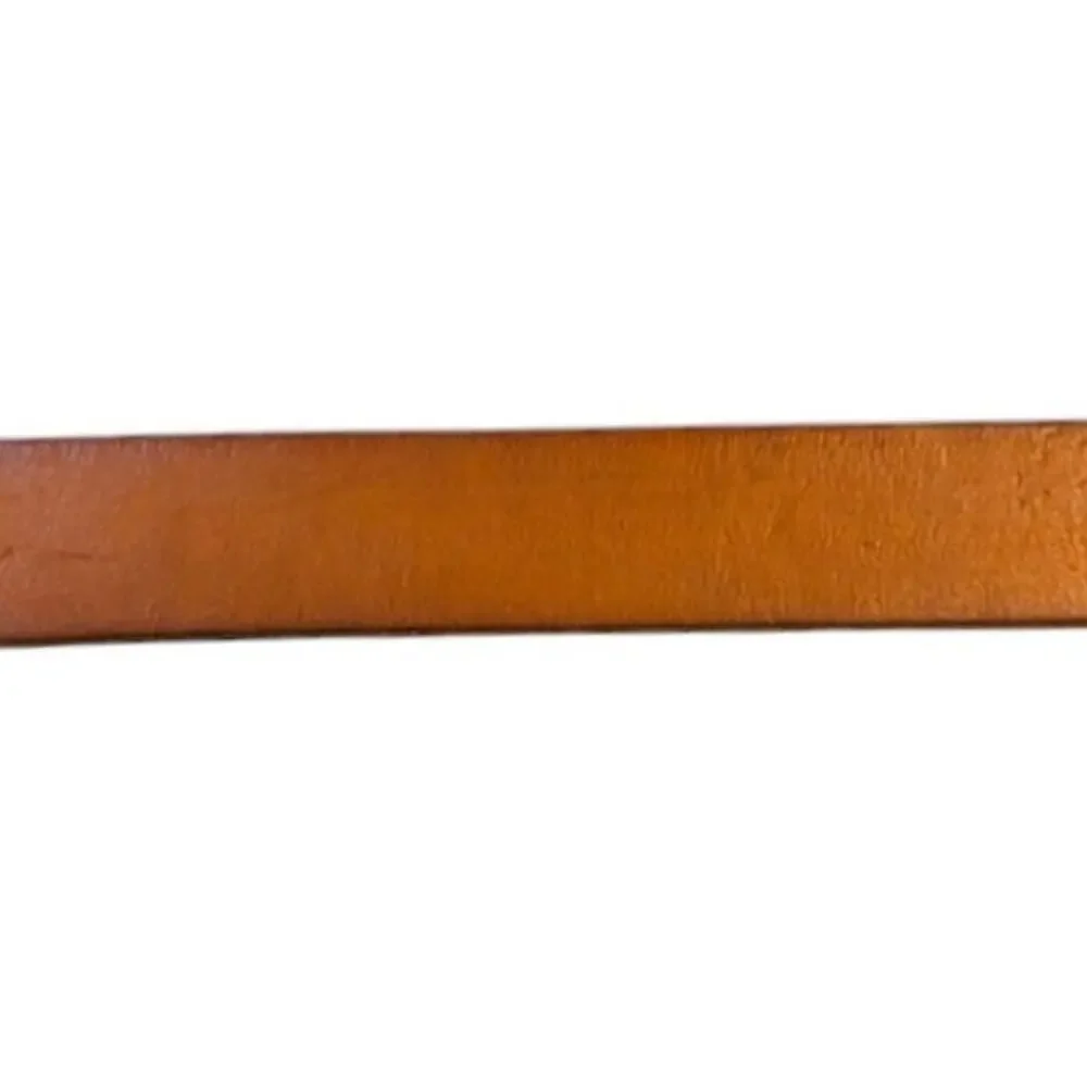 Swanky Belts Gold Cross Buckle Boho Western Leather Belt Size 32 Brown 32-38 USA